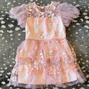 Self-Portrait Pink Dress with Sequins